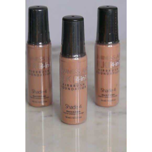 NEW Luminess Air Silk Airbrush Foundation SHADE 4- 0.55 fl oz - SEALED Lot of 3 - Picture 1 of 4